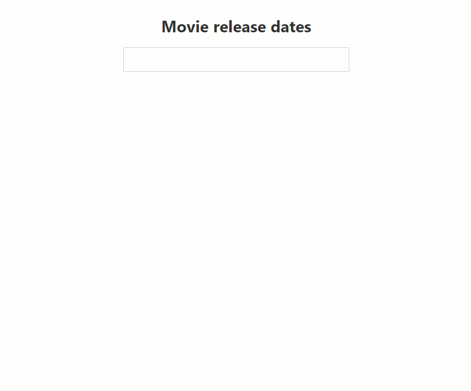 the movie release finder in all its glory